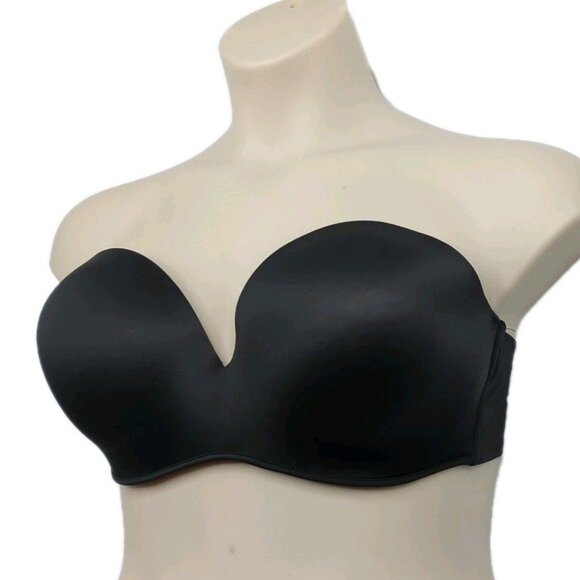 Lane Bryant Cacique Bra Multi Way Strapless Bare Solution 38DD Black - Picture 8 of 10